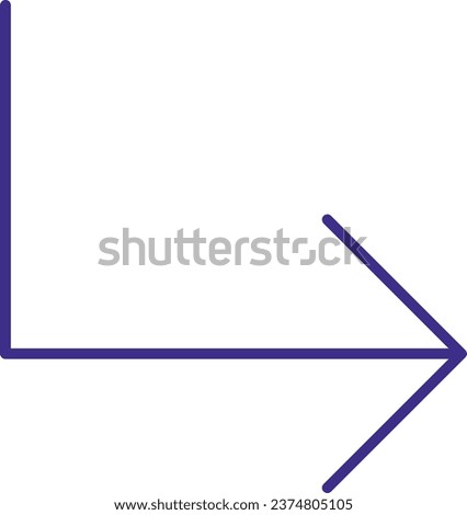 line vector icon of simple forms of arrow