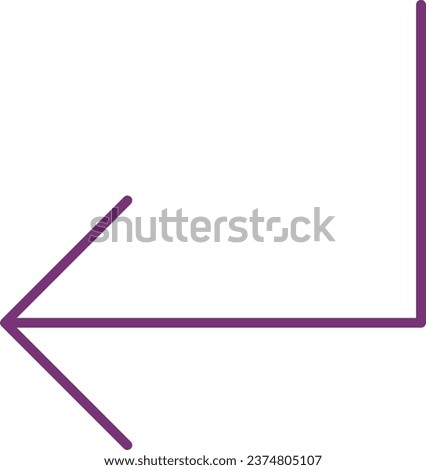 line vector icon of simple forms of arrow