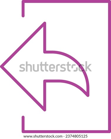 line vector icon of simple forms of arrow