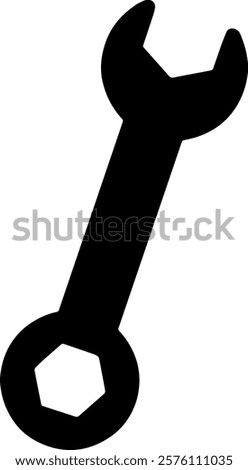 wrench, clipart, silhouette, for designers