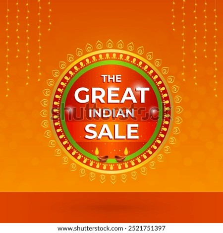 Great Indian Sale Unit, Diwali Theme, Lightning with Festival Background