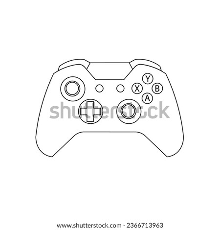 Xbox Controller Layout lineart design