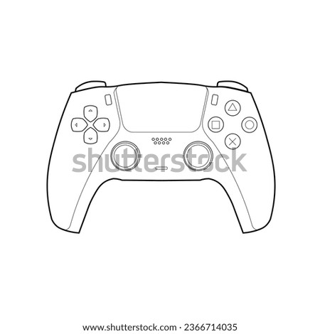 Playstation 5  Controller Layout lineart design