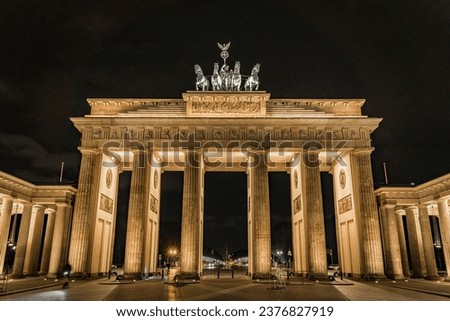 Similar – Image, Stock Photo The Brandenburg Gate. Historical landmark of Berlin .