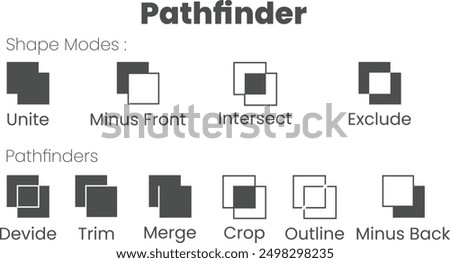 Pathfinder icon vector tools Interfaces grid ruler layer icon in different style vector illustration. Layer vector icons designed in filled, outline, line and stroke style.