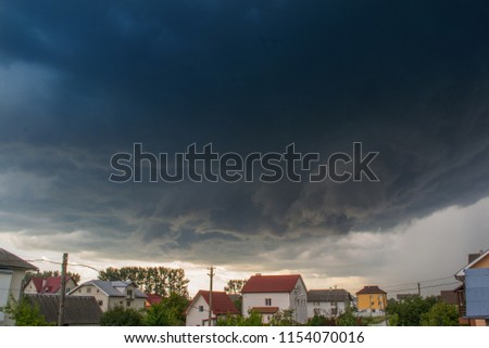 Similar – Image, Stock Photo Cloudy sky over Black Forest heights