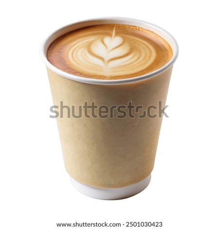 Similar – Image, Stock Photo Cup of cappuccino on grey textured background