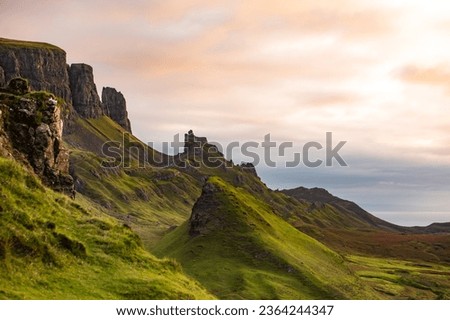 Similar – Image, Stock Photo View at Quiraing on Isle of Skye II