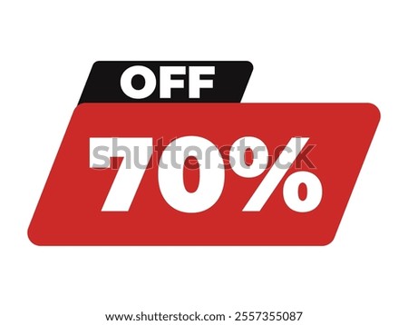 70% off frame with red background on white background
Icon of discounts, promotions, sales