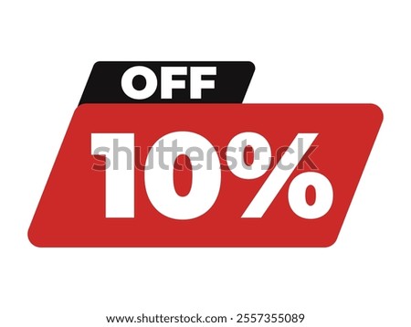 10% off frame with red background on white background
Icon of discounts, promotions, sales