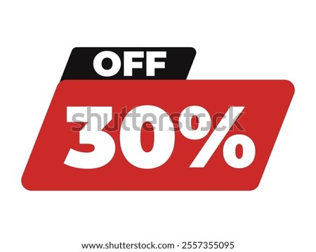 30% off frame with red background on white background
Icon of discounts, promotions, sales