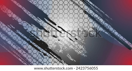 black white halftone gradient color pattern grunge texture background. Modern pentagon pop art comic sport style vector illustration