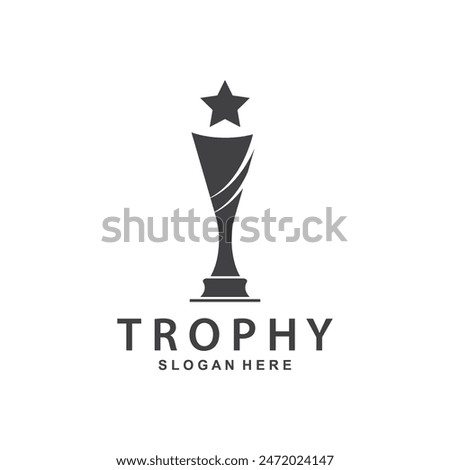 trophy logo vector design  trophy logo for tournament winners and championship awards