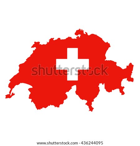 Map and flag of Switzerland