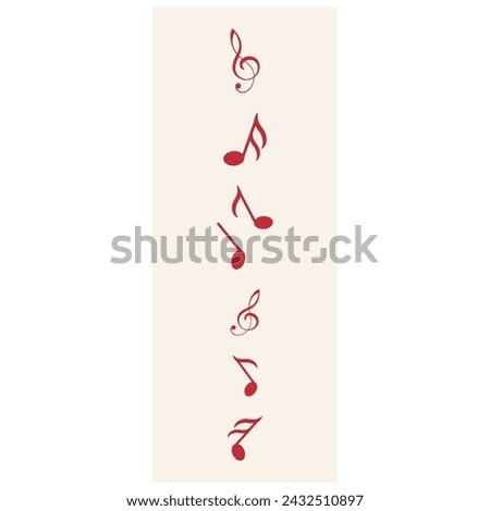 Avery  music background with red music notes