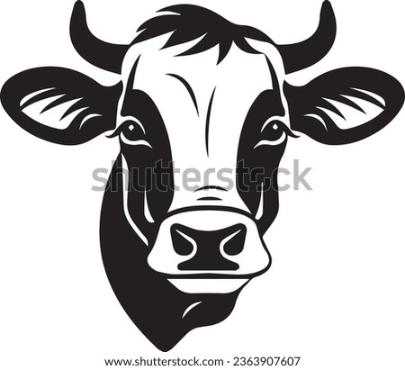 
black and white cow logo