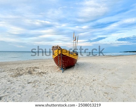 Similar – Image, Stock Photo Walk on a Baltic Sea hiking trail in the dunes