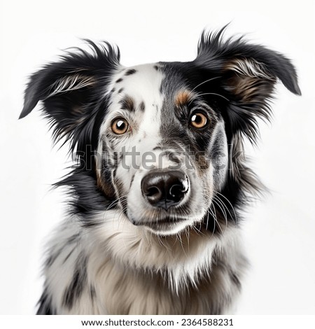 Similar – Image, Stock Photo Portrait of a dog and its owner sitting in front of a water, with pigeons next to them