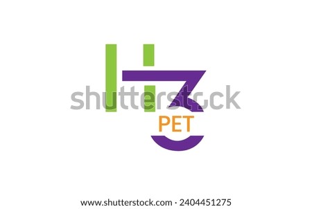 h3 pet logo design vector design 