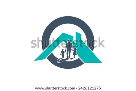 family home logo design simple modern man logo 
