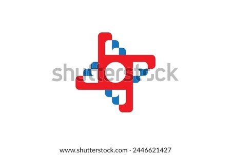 Double Plus logo design vector letter c and letter o forming a cross logotype. o and h logotype. cross of healthcare