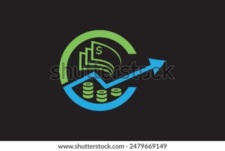 Money Loss Vector Icon Pro Vector design Credit And Finance Logo Designs Template Vector Symbol Icon.