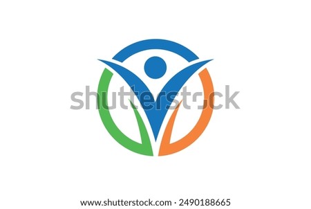 Human character logo sign design