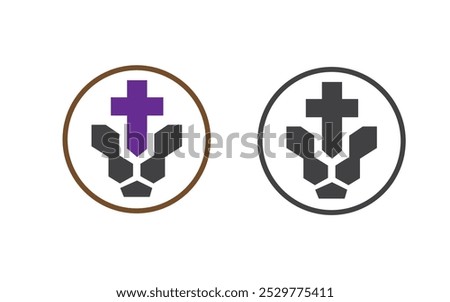 People church vector logo design template. Church and Christian organization logo. Pro Vector