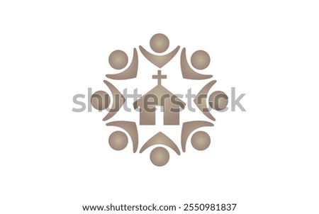 design, logo, icon, abstract, cross Church logo icon design illustration City church people union care love logo design icon 