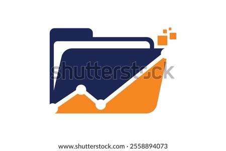 Vector illustration icon with the concept of online Document file logo design