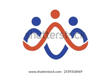 Simple people group logo design Community care Logo template vector