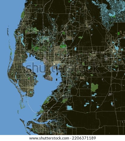 vector map of Tampa Bay Florida US