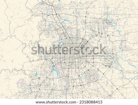 City map of Beijing, China