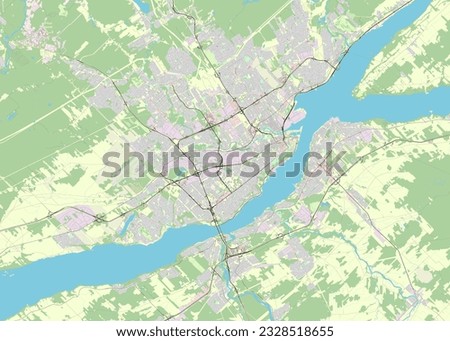 Map of Québec City, Canada data from Openstreetmap