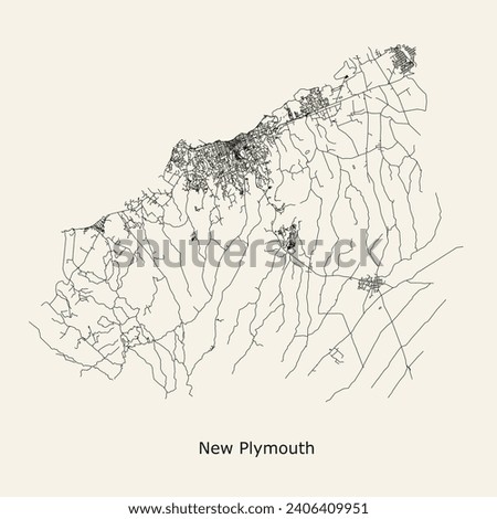  City road map of New Plymouth New Zealand
