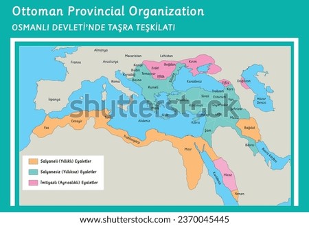 ottoman empire provincial organization map 