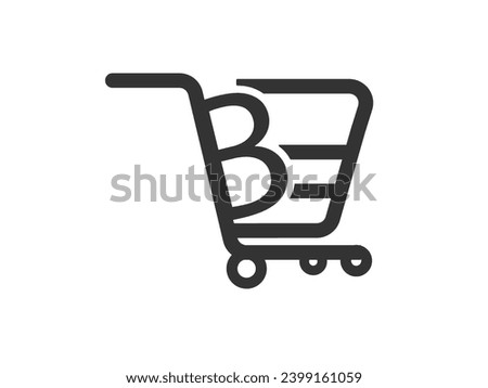 B logo design vector template busket, B icon busket icon design.