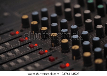 Similar – Image, Stock Photo Sound technology, mixing console