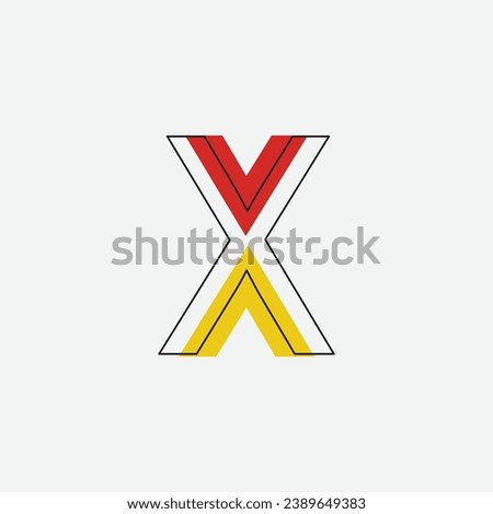 Vector of minimal letters X logo Futuristic Alphabet Letters, One linear stylized rounded font, vector of modern stylized font 