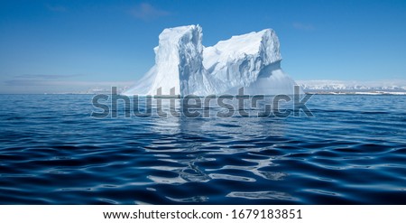 Floating ice in Antarctica Sea