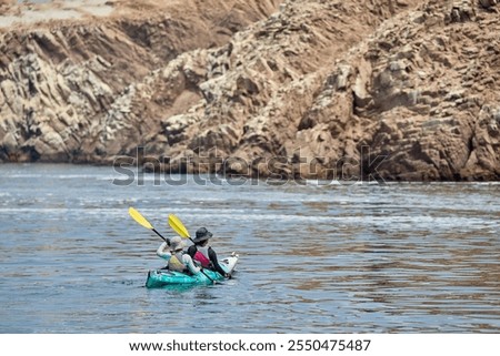 Similar – Image, Stock Photo water stories Paddling