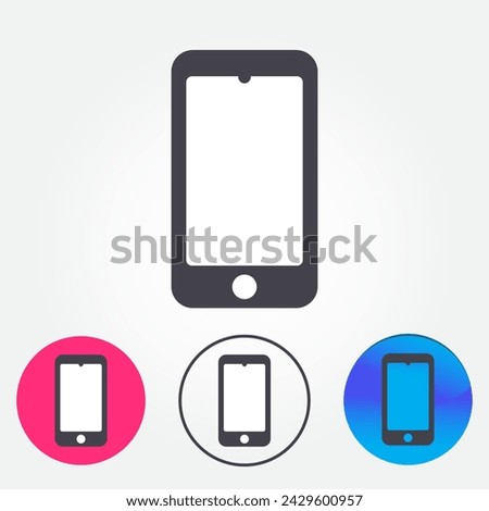 simple Vector Phone Icon isolated on a white background with three styles. Phone logo icon vector design template - EPS 10