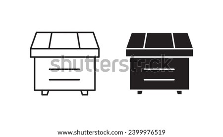 Dumpster icon set. vector illustration