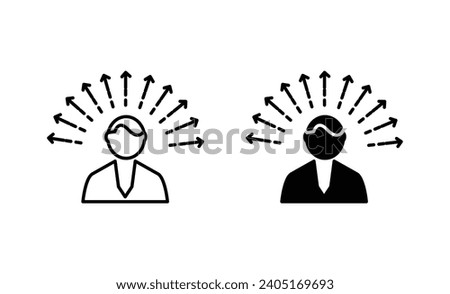 Self awareness icon set. vector illustration