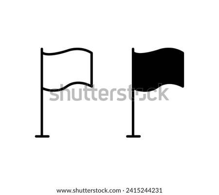 Report Flag Icon Set. Vector Illustration