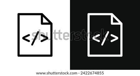 HTML script icon set. vector illustration