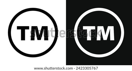 TM trademark icon set. vector illustration