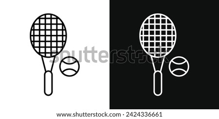 Tennis Icon Set. Vector Illustration