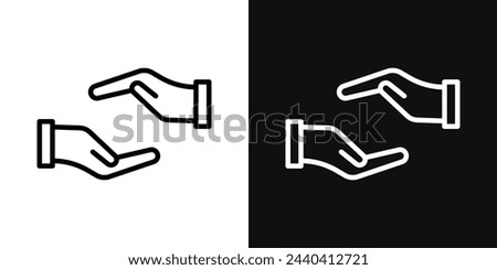 Icons of Apology and Forgiveness Gestures. Promise and Reconciliation Hand Symbols