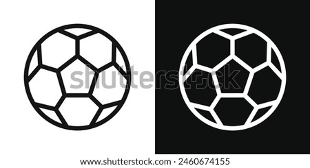 Soccer Ball Icon Set. Sport Football Vector Symbol. Simple Soccer Ball Graphic.